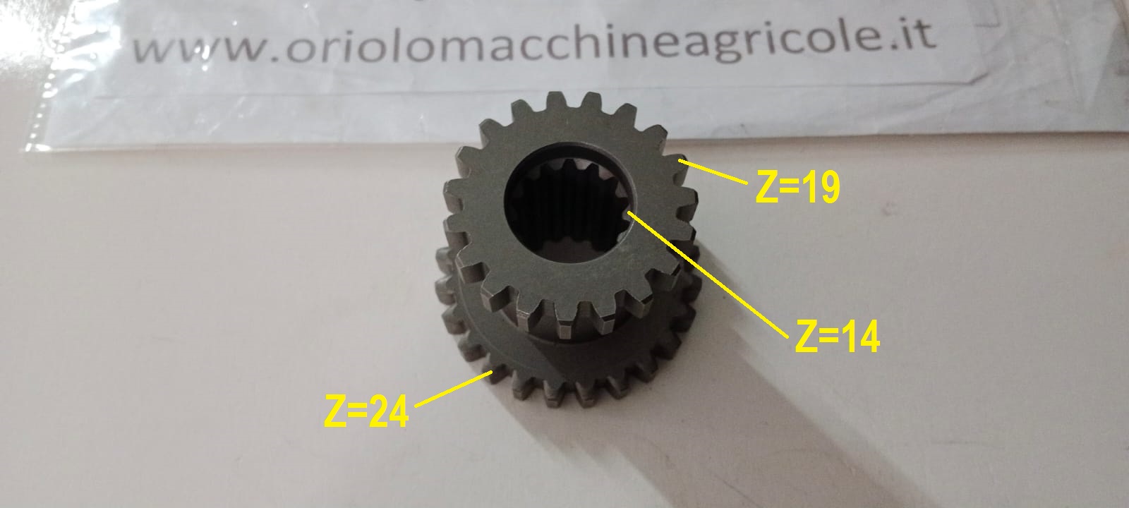 INGRANAGGIO DOPPIA CORONA  SEP REV 2000  Z=19 / Z=24  INTERNO  Z=14